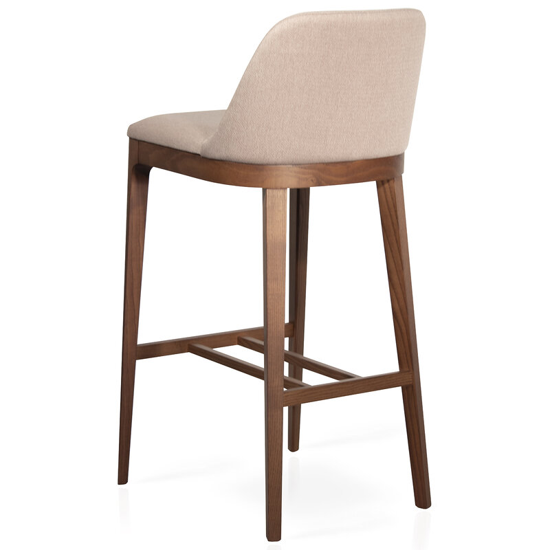 Busetto S030S Modern barstool with solid beech or ash wood legs 2