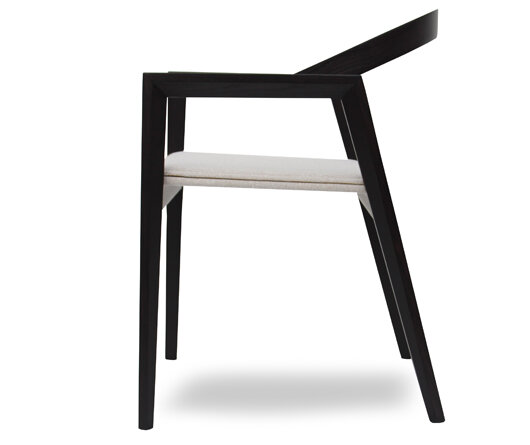 Busetto P015 Modern chair with armrest made in solid ash wood, available in a choice of finishes 2