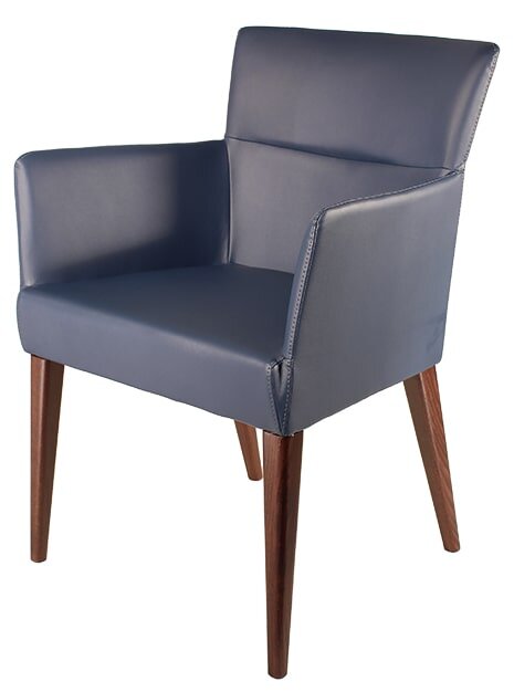 Busetto P062 Modern armchair with ash wood legs, available in a choice of finishes 1