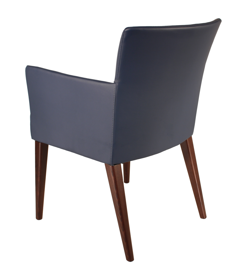 Busetto P062 Modern armchair with ash wood legs, available in a choice of finishes 3