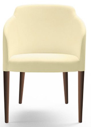Busetto P264 Modern armchair with ash wood legs, available in a choice of finishes 1