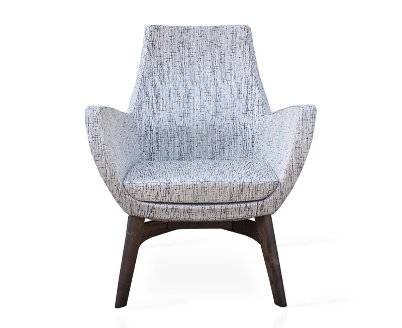 Busetto P282L Modern lounge armchair with ash wood base, available in a choice of finishes 4