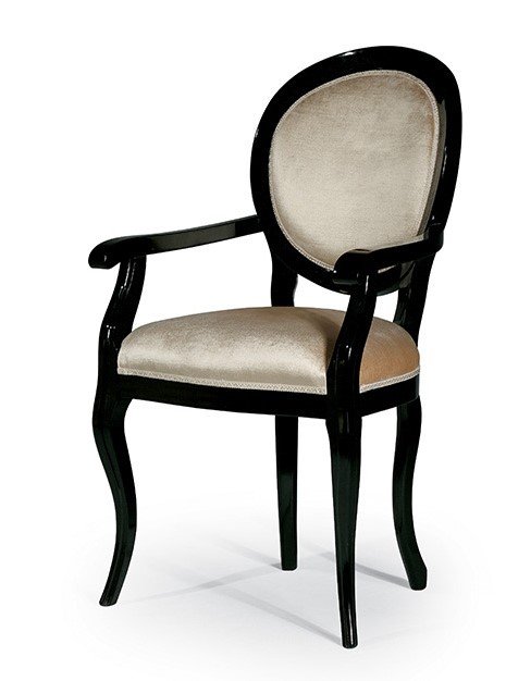Busetto S664A Classical chair  with armrest in solid beech wood, available in a choice of finishes 1
