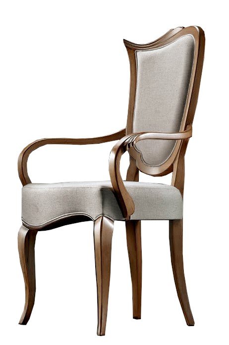 Busetto S746A Classical chair  with armrest in solid beech wood, available in a choice of finishes 1