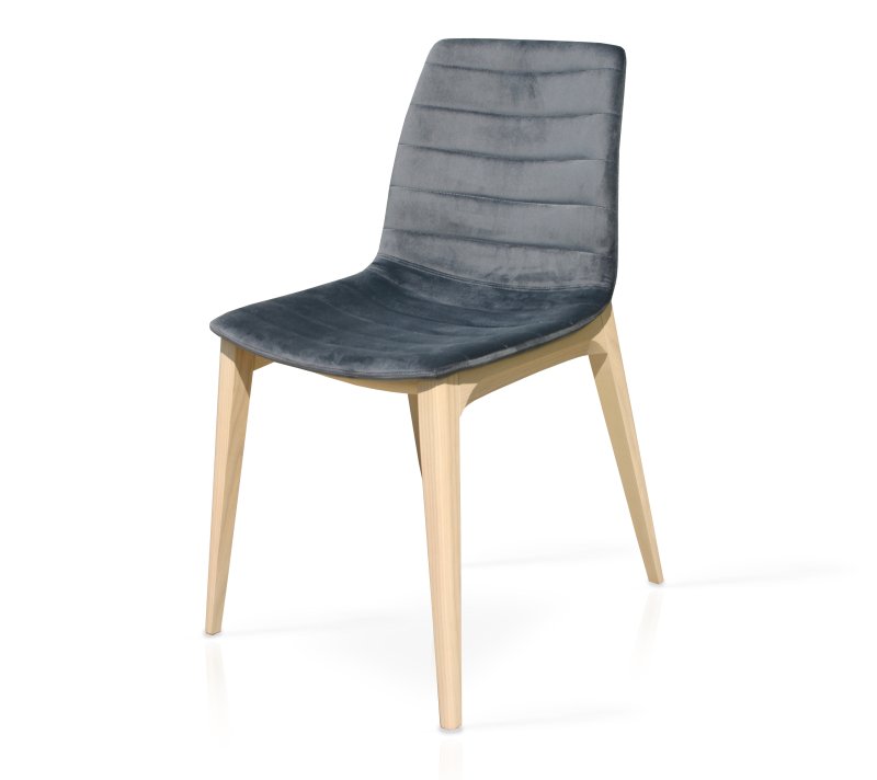 Busetto S061Q Modern chair with solid beech or  ash legs 1