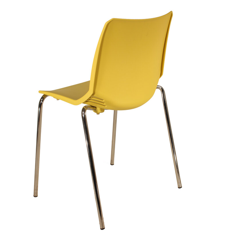Busetto S510 Modern armchair with chromed metal base 2