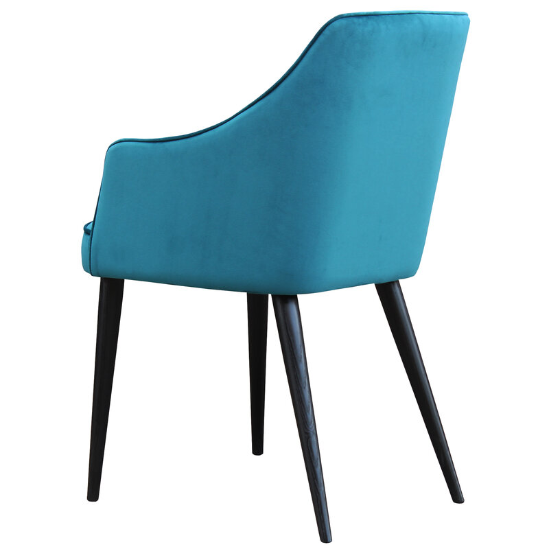 Busetto S025A Modern armchair with solid beech or ash wood legs 2