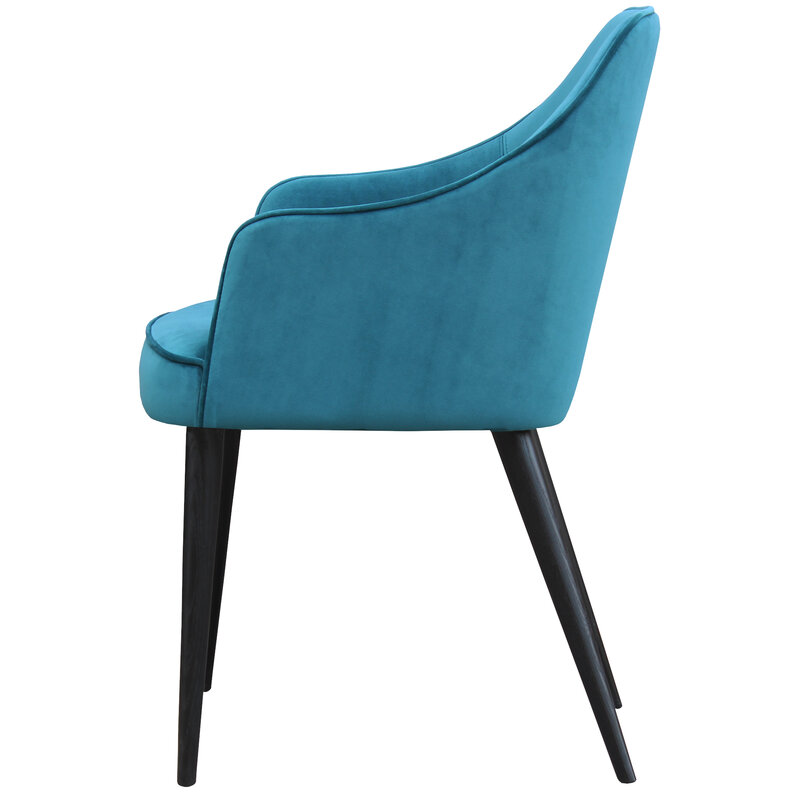 Busetto S025A Modern armchair with solid beech or ash wood legs 3