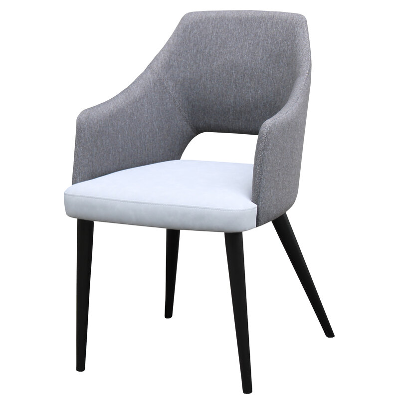 Busetto S025AF Modern armchair with solid beech or ash wood legs 1