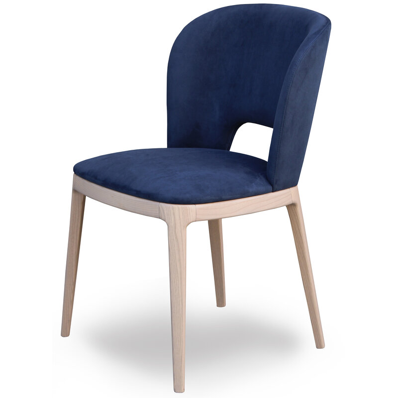 Busetto S035QF Modern chair with solid beech or ash wood legs 1