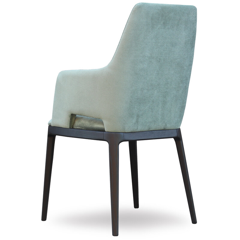 Busetto S035A Modern armchair with solid beech or ash wood legs 3