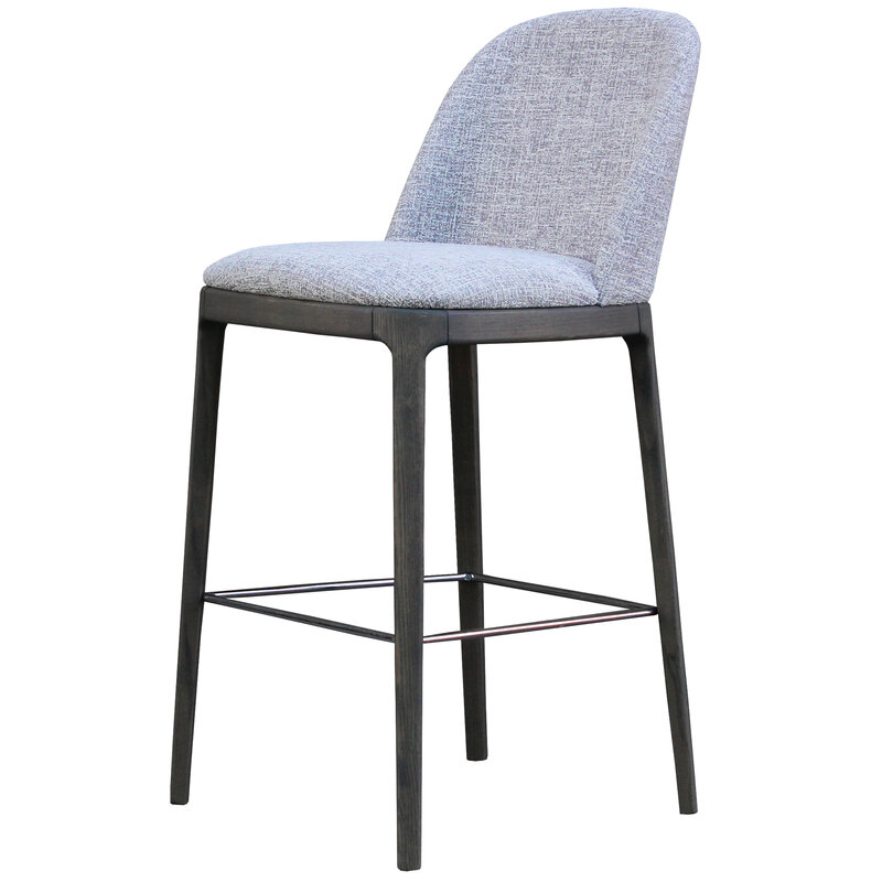 Busetto S035SB Modern barstool with solid beech or ash wood legs 1