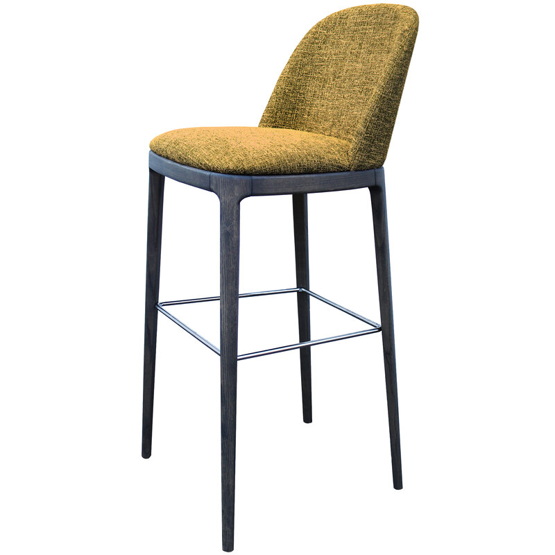 Busetto S035S Modern barstool with solid beech or ash wood legs 1