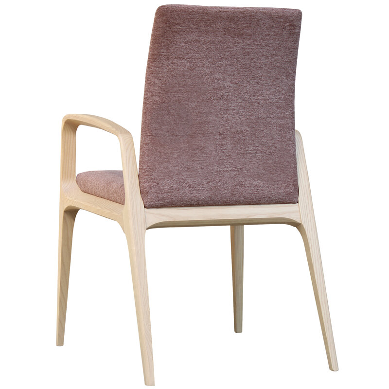 Busetto S047A Modern armchair with solid beech or ash wood legs 2