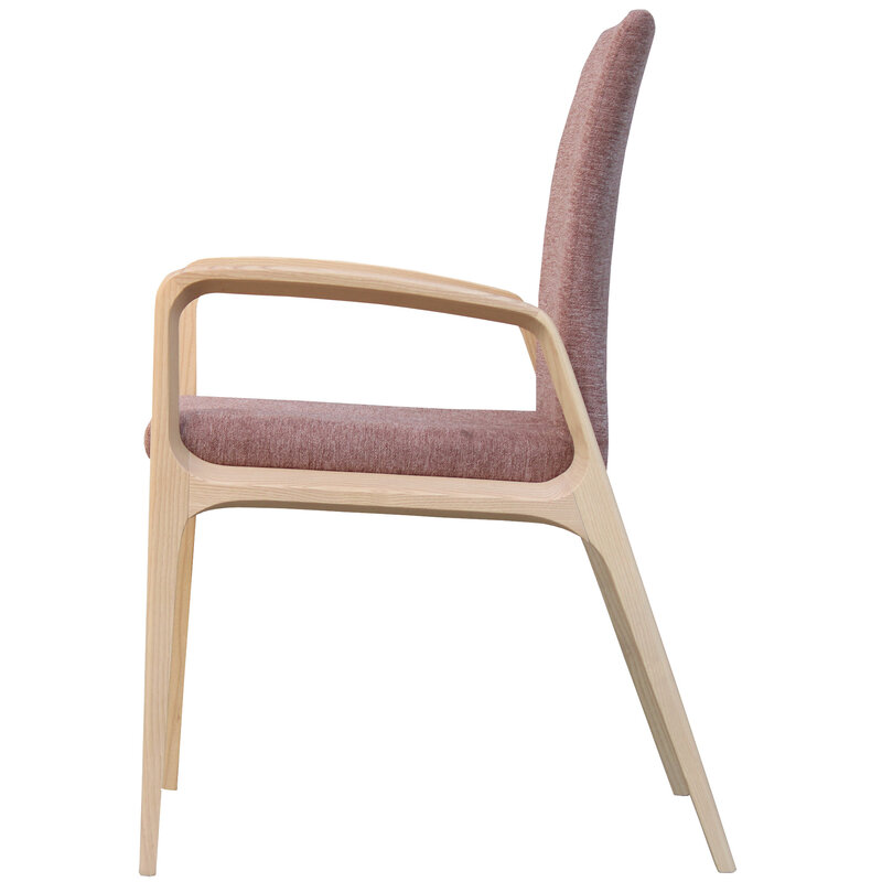 Busetto S047A Modern armchair with solid beech or ash wood legs 4