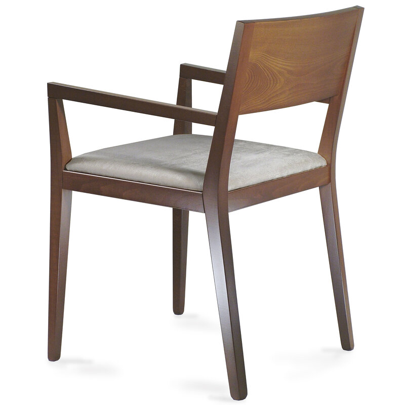 Busetto S103PA <p><strong>ATTENTION: MODEL AVAILABLE FOR MOQ 50 PIECES.</strong> Modern chair with armrest made in solid beech or ash wood, available in a choice of finishes 2