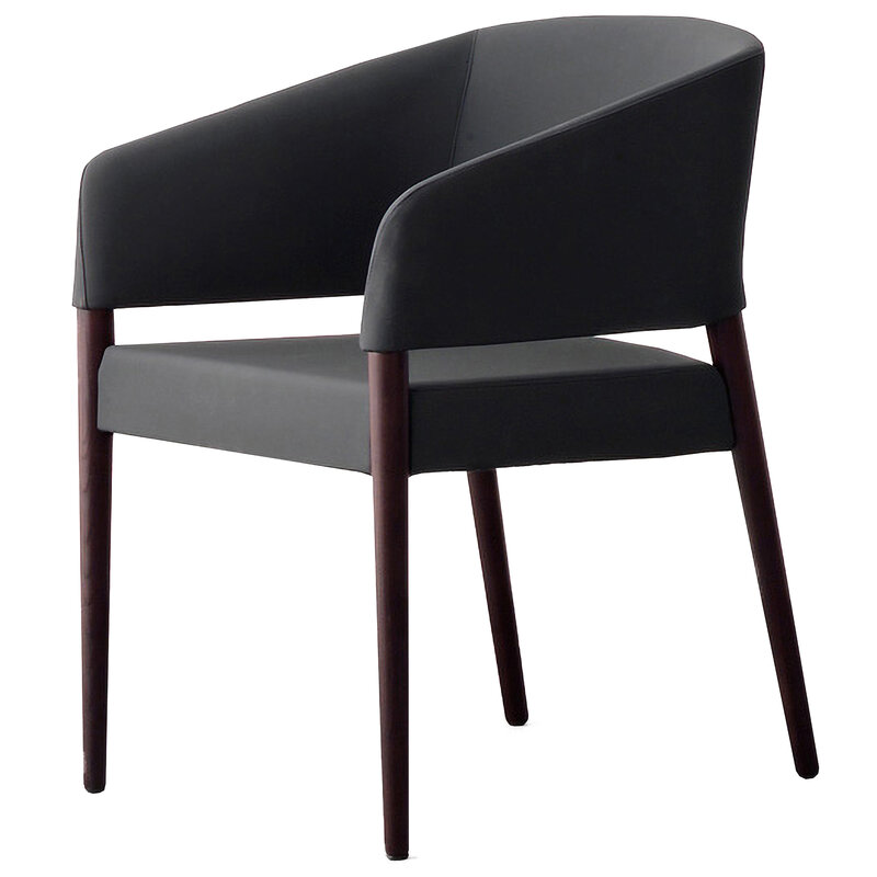 Busetto P014 Poltroncina moderna con braccioli in massello di frassino, verniciatura personalizzabile in tinte da campionario 1