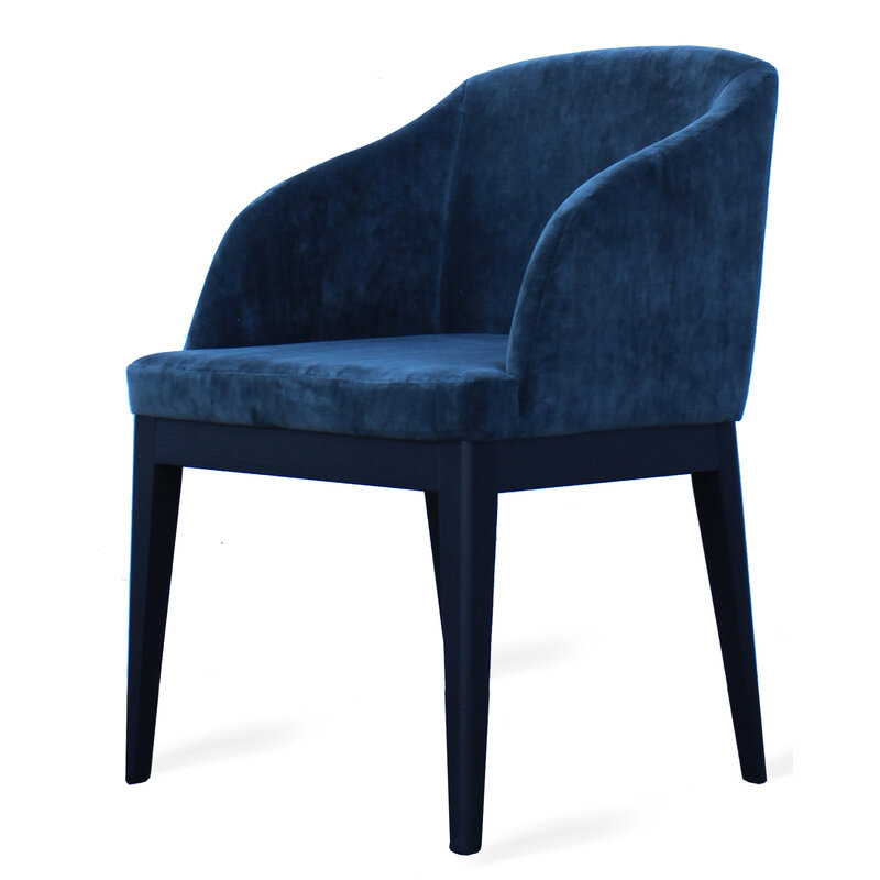 Busetto P019 Poltroncina dallo stile moderno in massello di faggio o frassino, verniciatura personalizzabile in tinte campionario 1