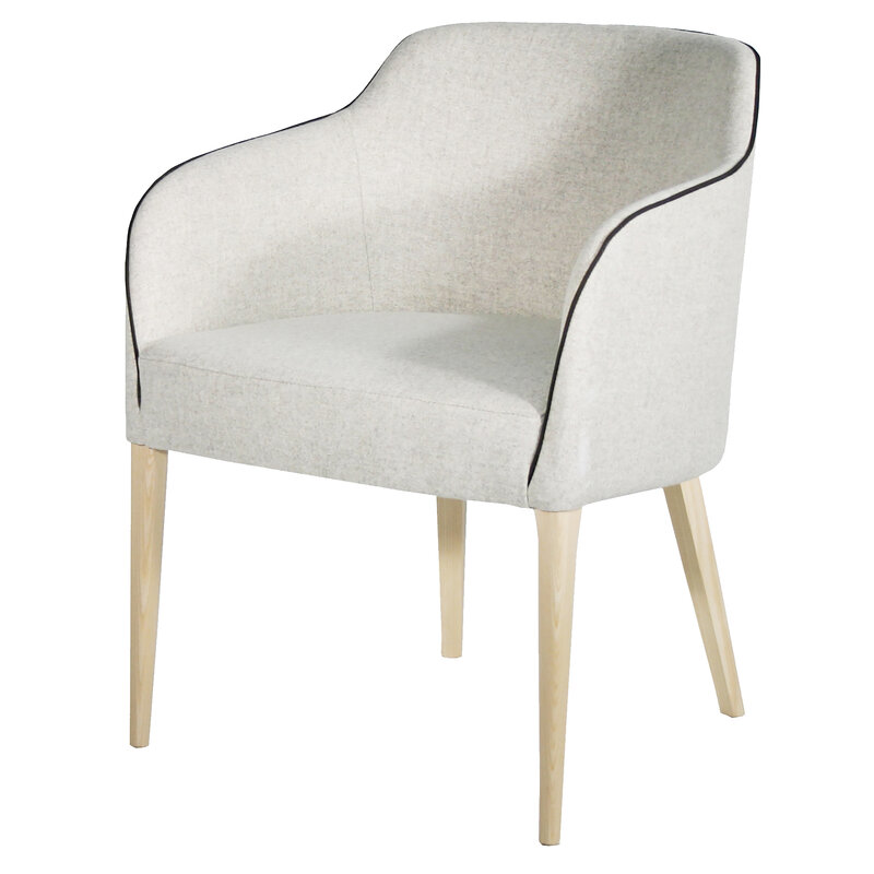 Busetto P056 Poltroncina dallo stile moderno in massello di faggio o frassino, verniciatura personalizzabile in tinte campionario 1