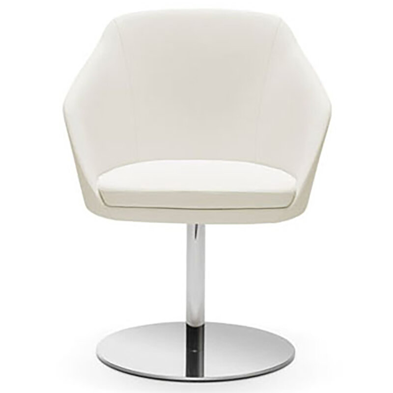 Busetto P262D Poltroncina moderna con basamento in metallo  girevole , disponibile cromato o nero 1