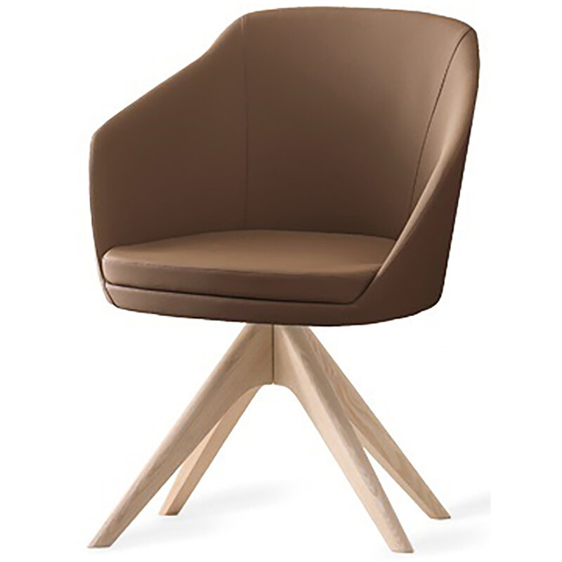 Busetto P262G Poltroncina moderna con braccioli e basamento girevole in massello di frassino; verniciatura personalizzabile in tinte da campionario 1