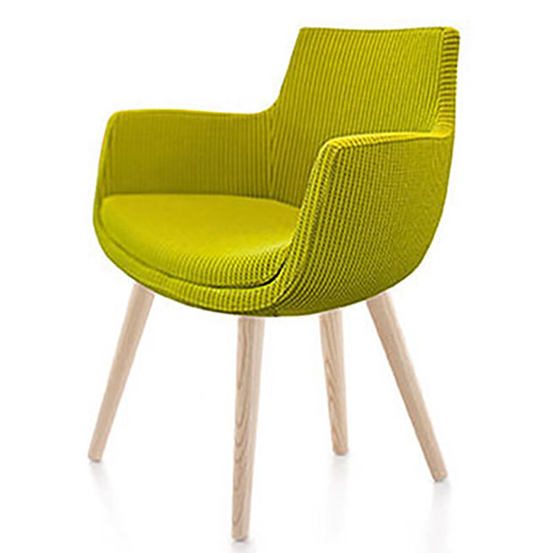 Busetto P265 Poltroncina moderna con braccioli in massello di frassino, verniciatura personalizzabile in tinte da campionario 1