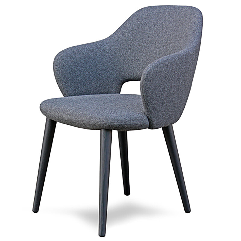Busetto P272L Poltroncina moderna con braccioli in massello di frassino, verniciatura personalizzabile in tinte da campionario 1