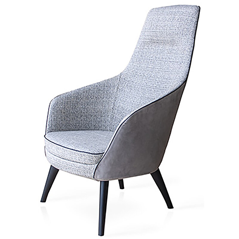 Busetto P280L Poltrona dallo stile moderno con basamento in massello di frassino, verniciatura personalizzabile in tinte da campionario 1
