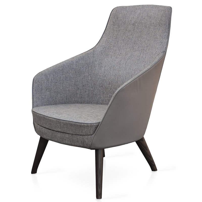 Busetto P280ML Poltrona dallo stile moderno con basamento in massello di frassino, verniciatura personalizzabile in tinte da campionario 1
