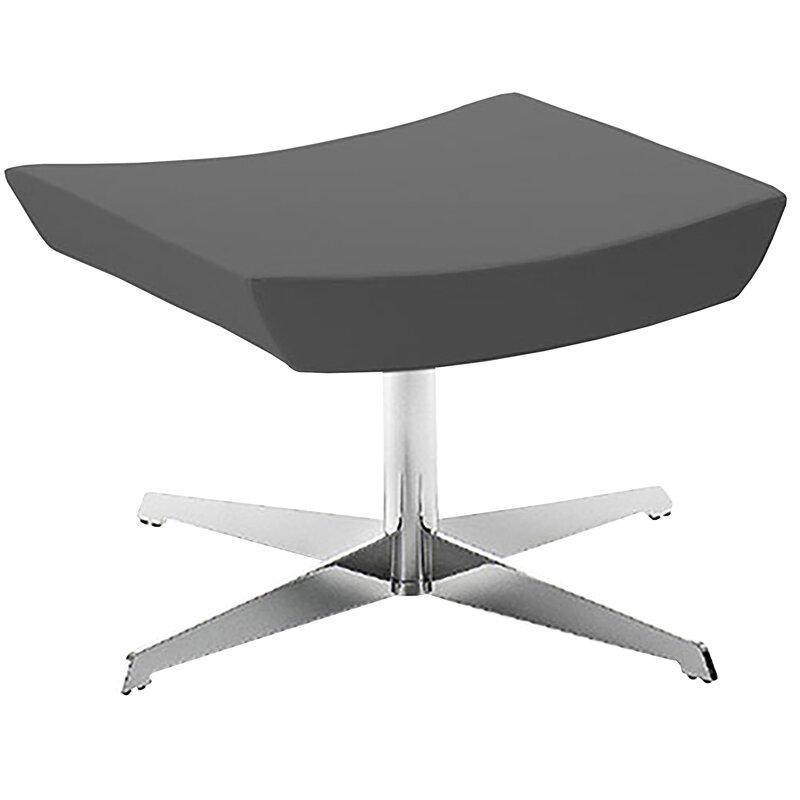 Busetto P283S Modern pouf with with metal swivel base, available chromed or black colour 1