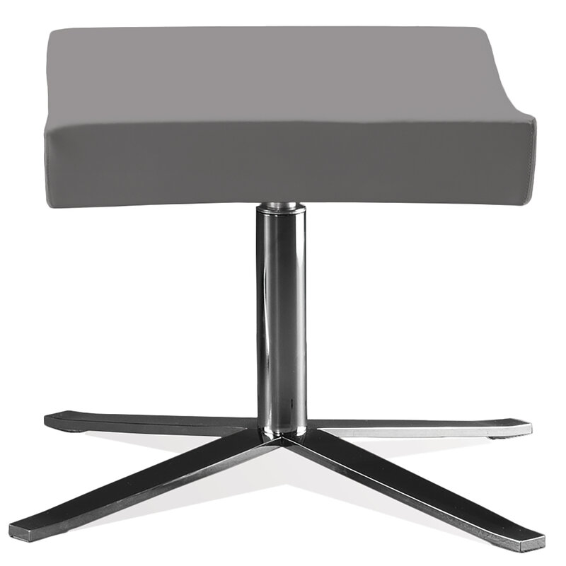 Busetto P283S3 Pouf dallo stile moderno con basamento girevole in metallo, disponibile cromato o nero 1