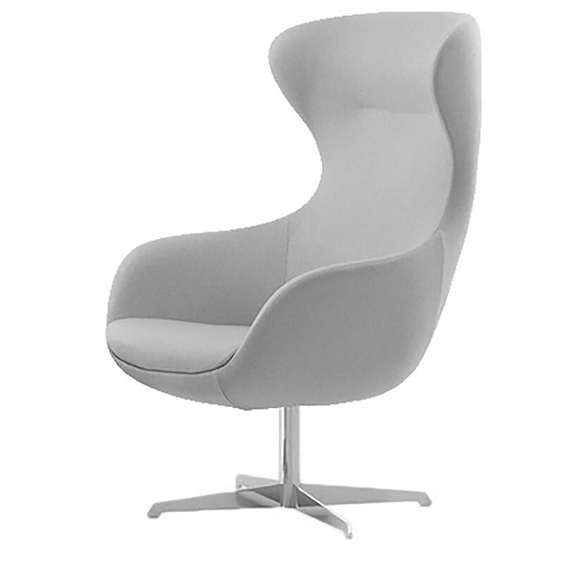 Busetto P284R Poltrona dallo stile moderno con basamento girevole in metallo, disponibile cromato o nero 1