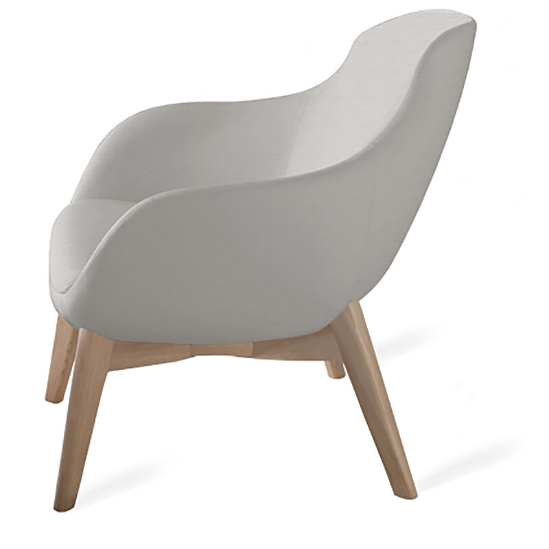 Busetto P285L Poltrona dallo stile moderno con basamento in massello di frassino, verniciatura personalizzabile in tinte da campionario 1