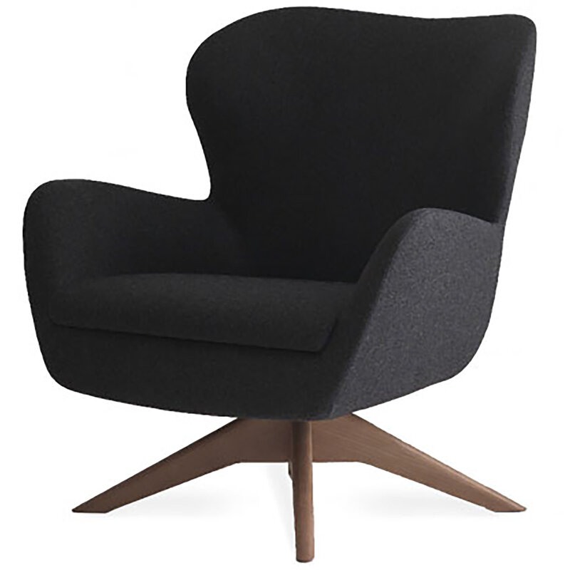 Busetto P286G Poltrona dallo stile moderno con basamento girevole in massello di frassino, verniciatura personalizzabile in tinte da campionario 1