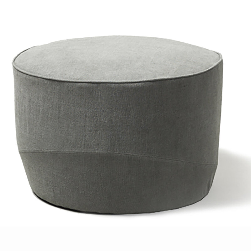 Busetto P289P Modern pouf with chromed metal swivel base 1