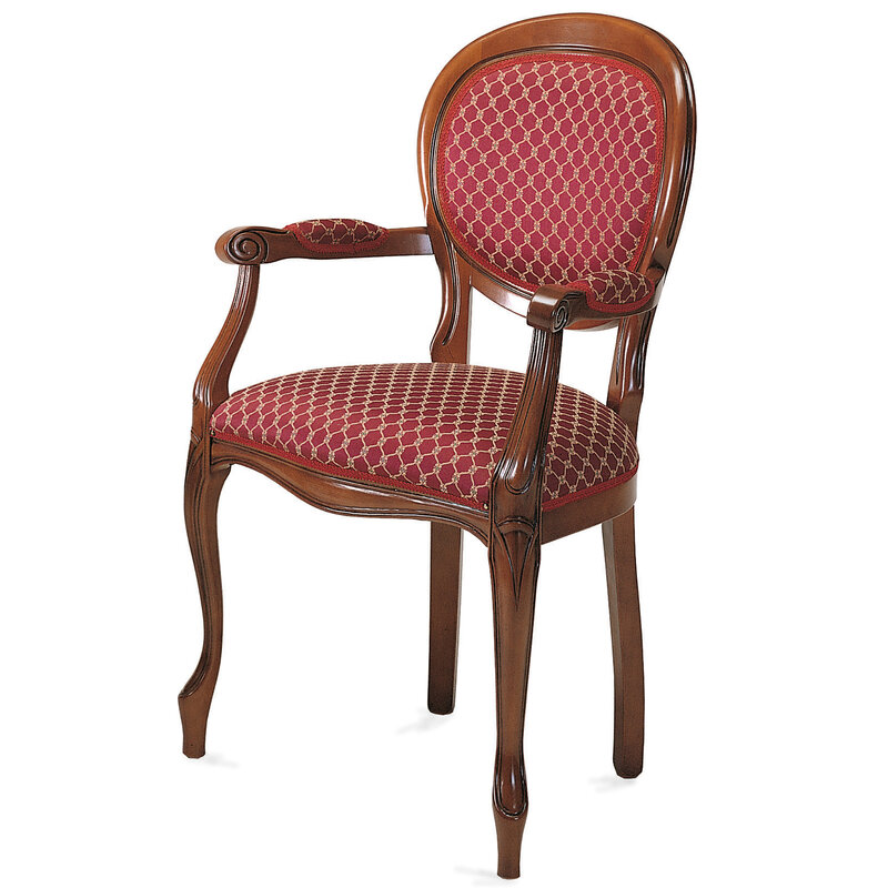 Busetto S671A Poltroncina con braccioli dal design classico in massello di faggio, verniciatura personalizzabile in tinte da campionario 1