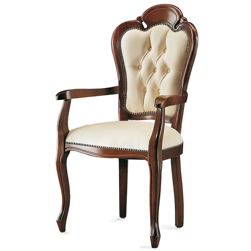 Busetto S678A Poltroncina con braccioli dal design classico in massello di faggio, verniciatura personalizzabile in tinte da campionario 1