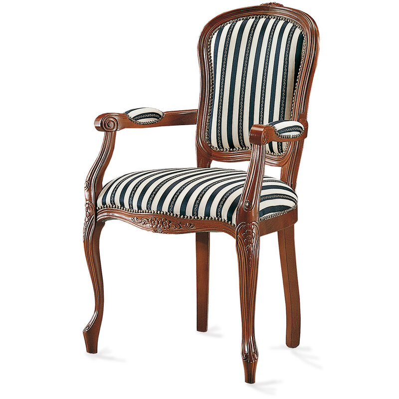 Busetto S681A Poltroncina con braccioli dal design classico in massello di faggio, verniciatura personalizzabile in tinte da campionario 1