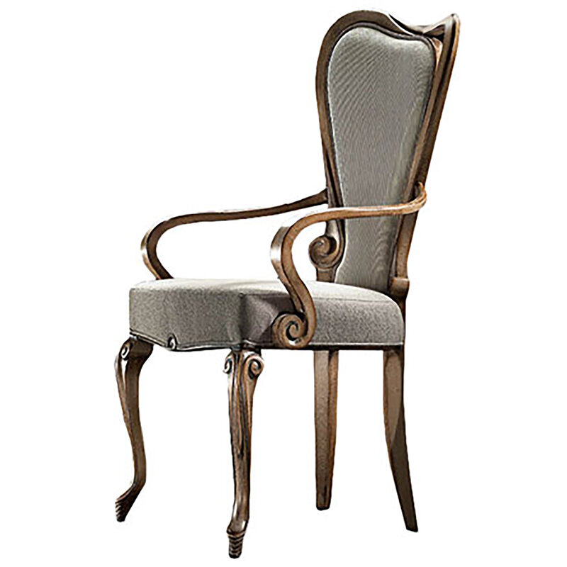 Busetto S745A Classical chair  with armrest in solid beech wood, available in a choice of finishes 1