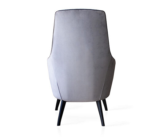 Busetto P280L Modern lounge armchair with ash wood base, available in a choice of finishes 4