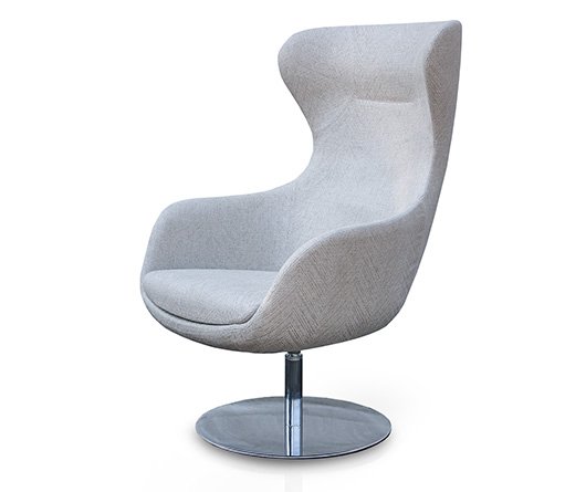 Busetto P284D Modern lounge armchair with metal swivel base, available chromed or black colour 1