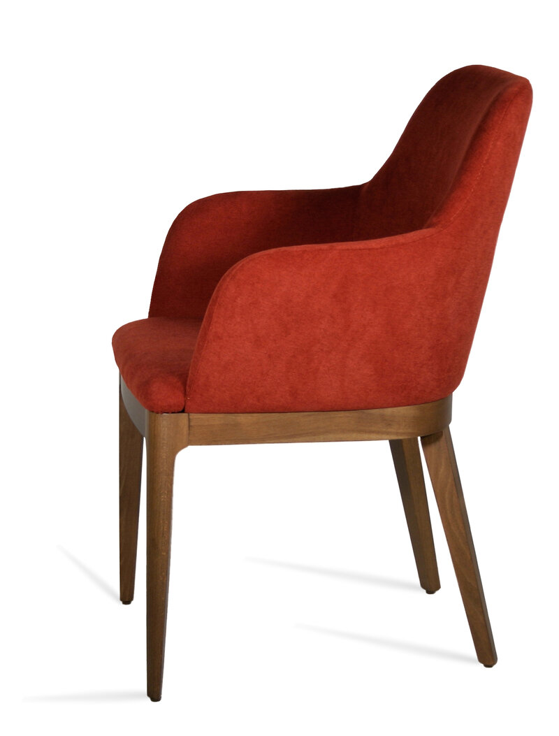 Busetto P010 Modern chair with armrest made in solid beech or ash wood, available in a choice of finishes 2