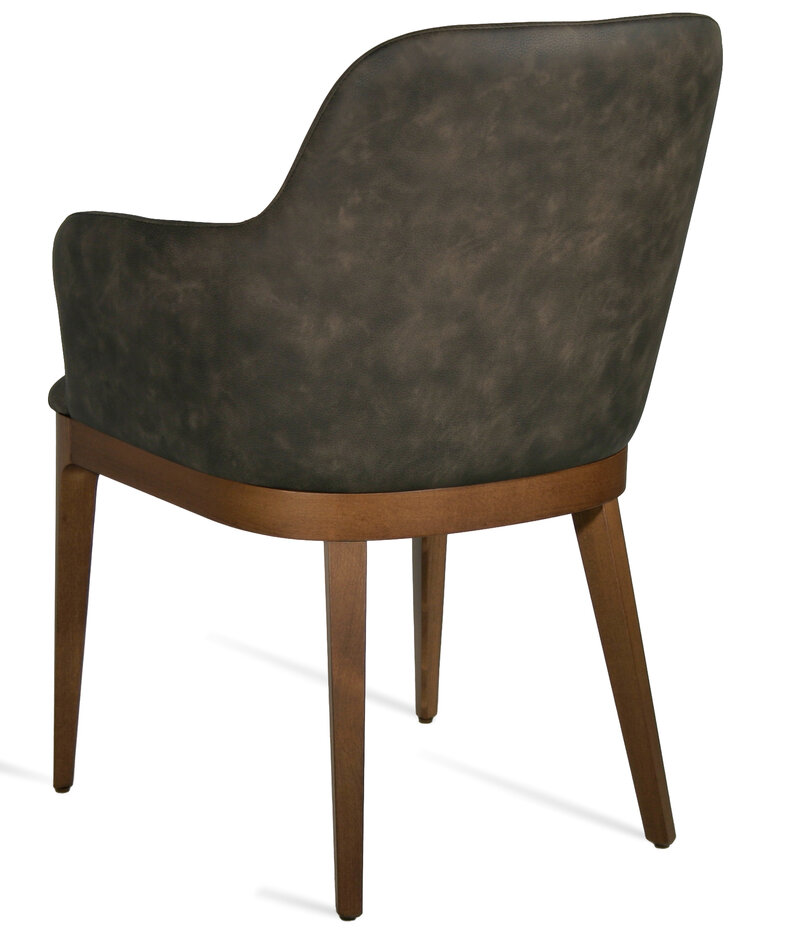 Busetto P010 Modern chair with armrest made in solid beech or ash wood, available in a choice of finishes 3