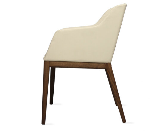 Busetto P035 Modern chair with armrest made in solid beech or ash wood, available in a choice of finishes 2