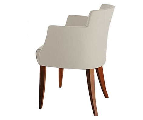 Busetto P050 Modern armchair with beech wood legs, available in a choice of finishes 2