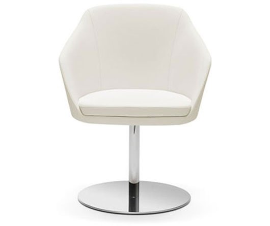 Busetto P262D Modern armchair with metal swivel base, available chromed or black colour 1