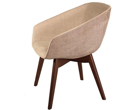 Busetto P263L Modern armchair with beech wood legs, available in a choice of finishes 1