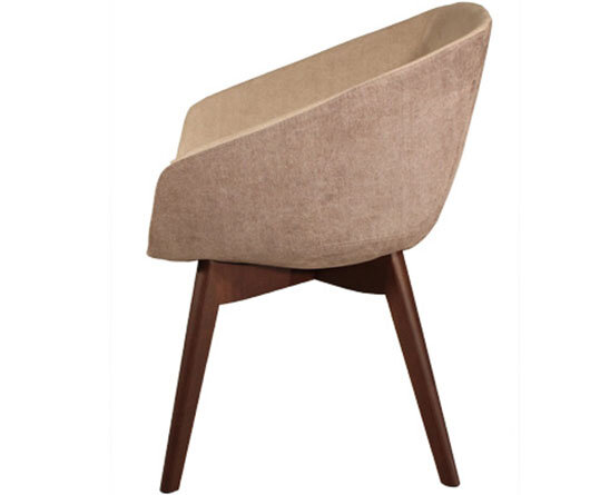 Busetto P263L Modern armchair with beech wood legs, available in a choice of finishes 2