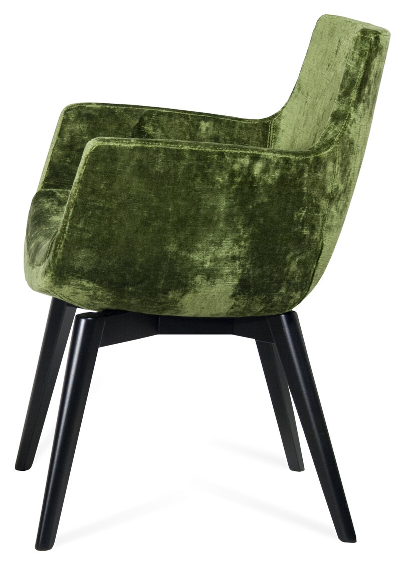 Busetto P265L Modern armchair with beech wood legs, available in a choice of finishes 2