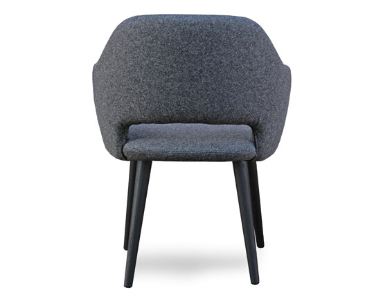 Busetto P272L Modern armchair with ash wood legs, available in a choice of finishes 4